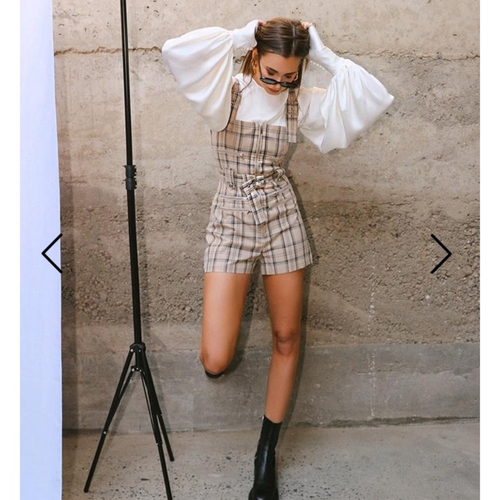 Weworewhat Moto Playsuit Jumpsuit BNWT